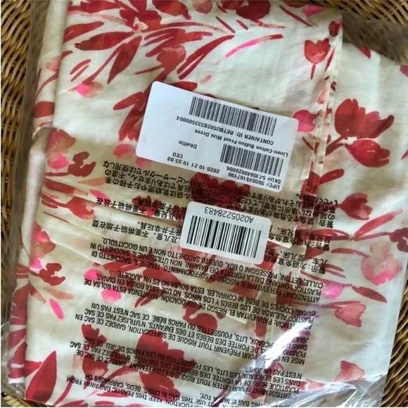 Banana Republic NWT Spring Coral Floral Linen Cotton Mini Dress - Picture 10 of 10
